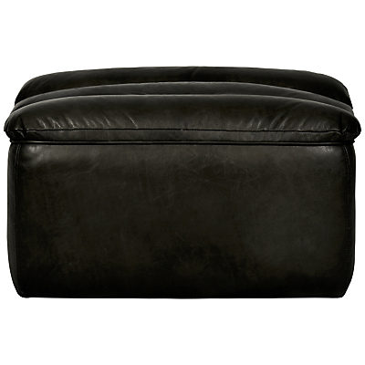 Halo Russo Leather Footstool Old Saddle Black Halo Russo Leather Footstool Old Saddle Black